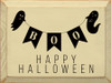 BOO Happy Halloween  | Wooden Halloween Signs | Sawdust City Wood Signs Wholesale