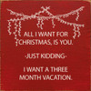 Wholesale Wood Sign: All I want for Christmas is you.