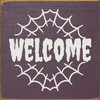 Welcome (inside cobweb) | Bulk Cute Halloween Signs