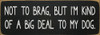 Not to brag, but I'm kind of a big deal to my dog  | Bulk Pet Signs