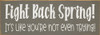 Fight Back Spring! It's like you're not even trying!