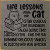 Life Lessons from the Cat - Cute Sign