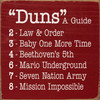 "Duns" A Guide:  2 - Law & Order... | Funny Sawdust City Signs
