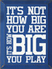 It's not how big you are, it's how big you play | Sawdust City