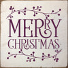 Merry Christmas (berry sprigs) | Sawdust City Wood Winter Signs