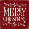 Merry Christmas (berry sprigs) | Sawdust City Wood Winter Signs