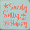 Sandy, salty, and happy | Sawdust City Wood Signs