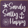Sandy, salty, and happy | Sawdust City Wood Signs