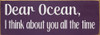Dear Ocean, I think about you all the time