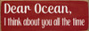 Dear Ocean, I think about you all the time