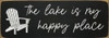 the lake is my happy place | Sawdust City Wood Signs