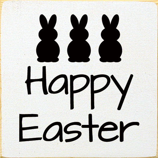 Happy Easter (Bunny Silhouette)|Easter Wood Sign| Sawdust City