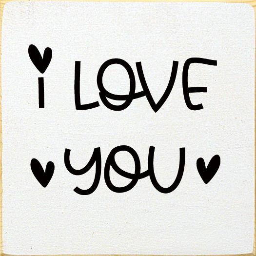 I Love You (Hearts)|Wooden Love Sign| Sawdust City Wholesale Signs
