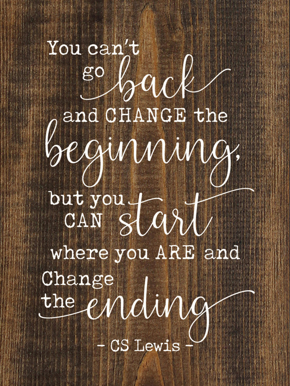 You Can't Go Back and Change the Beginning but You Can 