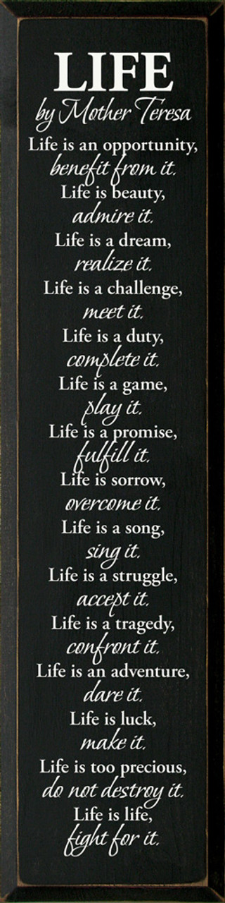 Mother Teresa quote: Life is a game, play it Life is too precious