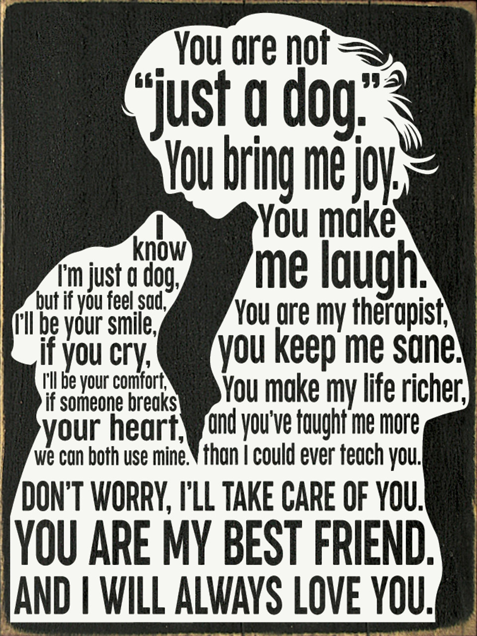 I Know I'm Just A Dog - Sentimental Pet Sign