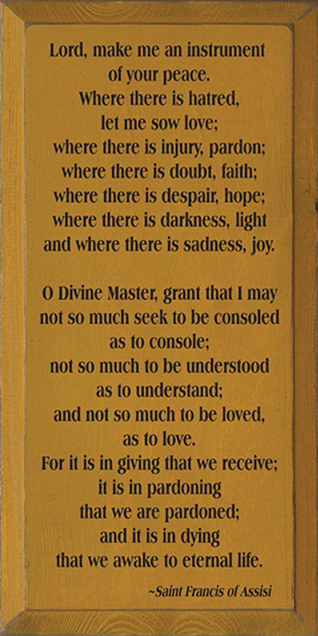 Lord Make Me An Instrument Of Your Peace Sign Wood Signs With Sayings Wholesale Sawdust City Wholesale