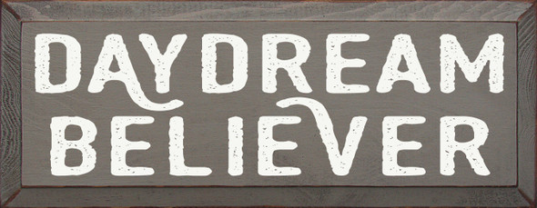 7x18 in. Wood Sign in Old Anchor Gray & Cottage White