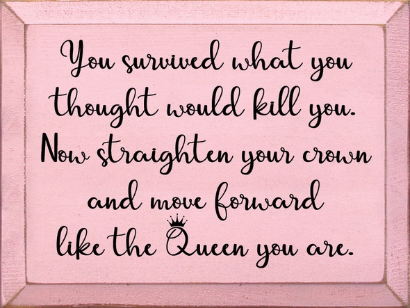 9x12 in. Inspirational Wood Sign in Old Baby Pink & Black