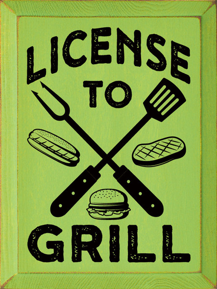 License To Grill Sign | Wood Wholesale Signs | Sawdust City Wood Signs