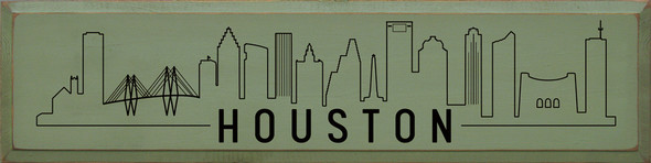 Houston Skyline |City Skyline Wood Signs | Sawdust City Wood Signs Wholesale