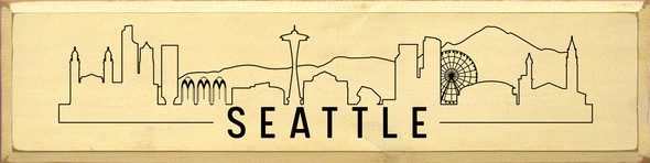Seattle Skyline |City Skyline Wood Signs | Sawdust City Wood Signs Wholesale