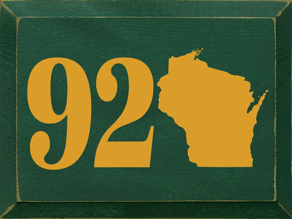 920 - WI Area Code  | Wooden Wisconsin Signs | Sawdust City Wood Signs Wholesale