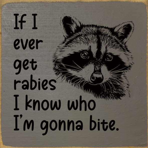 If I ever get rabies I know who I'm gonna bite (raccoon) | Funny Sawdust City Signs