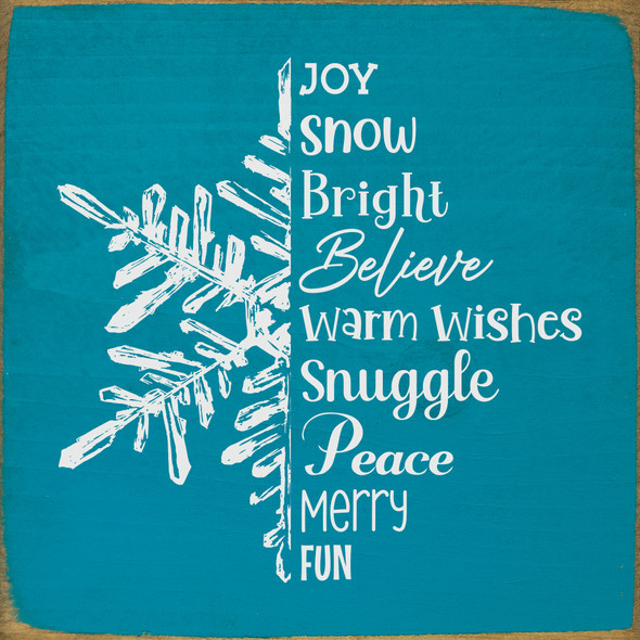 Cute Snowflake & Winter Sign | Sawdust City Wood Signs