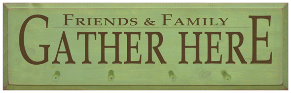 Shown in Old Celery with pegs and Brown lettering from a 9x36 sign