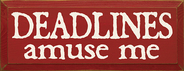 Shown in Old Red with Cream lettering