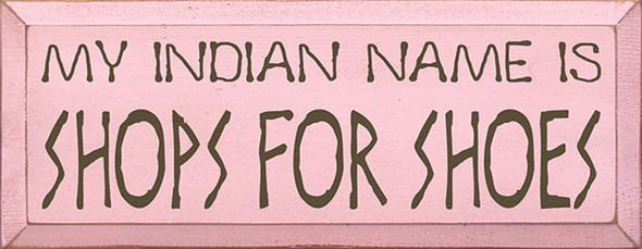 Shown in Old Baby Pink with Brown lettering