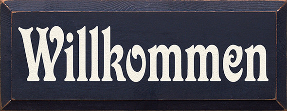 Shown in Old Blue with Cream lettering