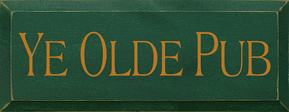 Shown in Old Green with Gold lettering