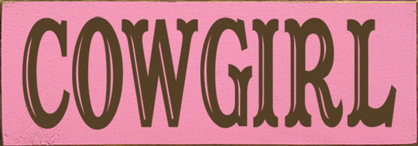 Shown in Old Pink with Brown lettering