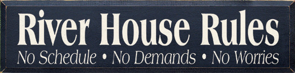 Shown in Old Blue with Cream lettering