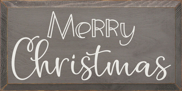 Merry Christmas (2020) | Sawdust City Wood Signs - Old Anchor Gray & Cottage White
