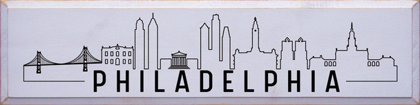 Philadelphia Skyline |City Skyline Wood Signs | Sawdust City Wood Signs Wholesale