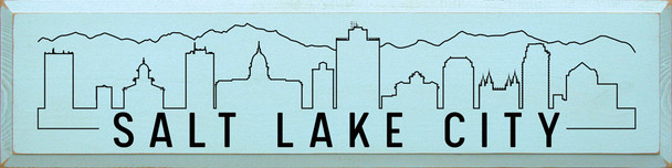 Salt Lake City Skyline |City Skyline Wood Signs | Sawdust City Wood Signs Wholesale