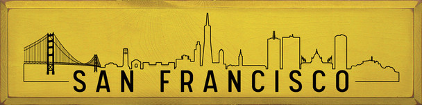 San Francisco Skyline |City Skyline Wood Signs | Sawdust City Wood Signs Wholesale