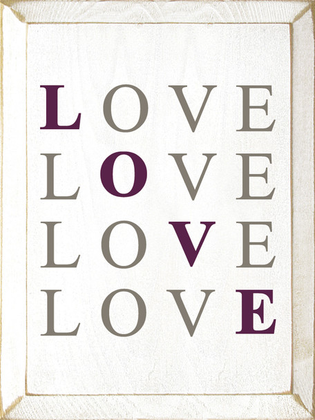 Love x4 | Loving Wood Signs | Sawdust City Wood Signs Wholesale