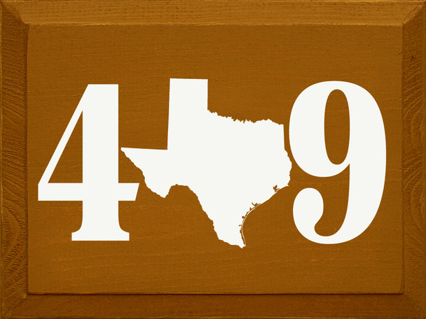 409 (TX Area Code) | Wooden State Signs | Sawdust City Wood Signs Wholesale