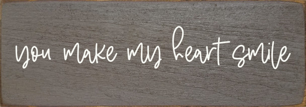 Wholesale Wood Sign - you make my heart smile