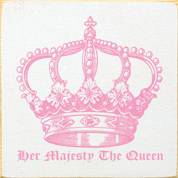 Shown in Old Cottage White with Pink lettering
