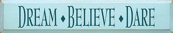 Shown in Old Baby Aqua with Peacock lettering