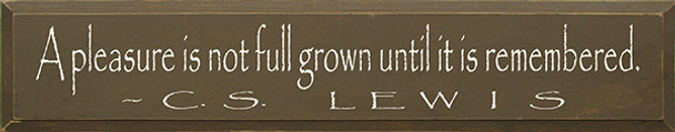 Shown in Old Brown with Cream lettering