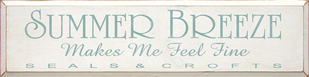 Shown in Old Cottage White with Sea Blue lettering
