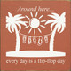 Around Here.. Everyday Is A Flip-flop Day |Summer Wood  Sign| Sawdust City Wholesale Signs