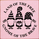 Land Of The Free Gnome Of The Brave |Patriotic Wood Signs | Sawdust City Wood Signs Wholesale