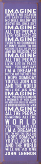 Imagine - John Lennon| Wooden Signs with Song Lyrics | Sawdust City Wood Signs Wholesale